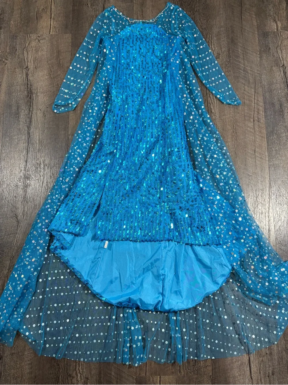 Frozen Princess Elsa Sequins Dress & Accessories Dress-Up Halloween Costume